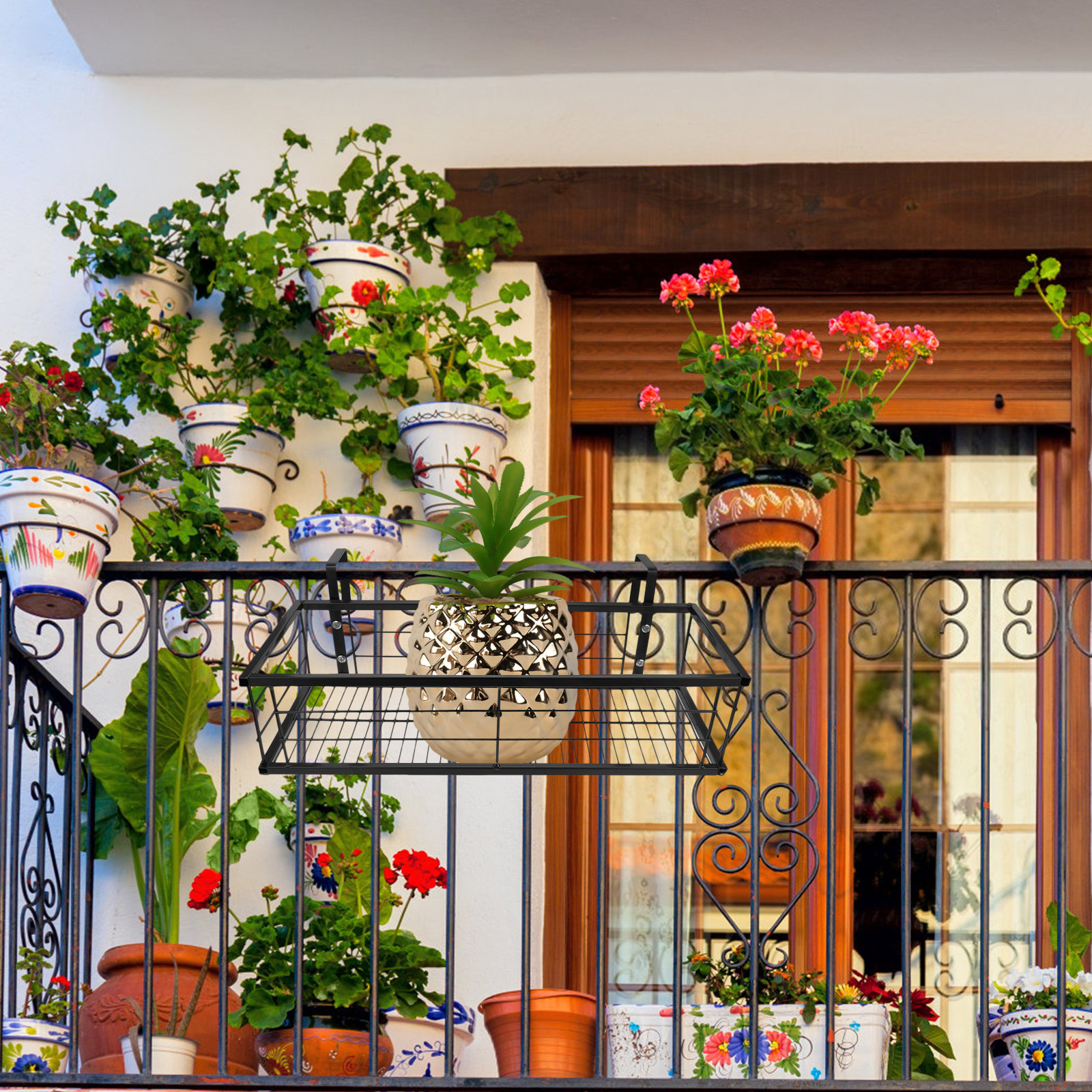 1Pcs Balcony Hanging Flower Po - Bonsai Garden Plants ulasan dan harga