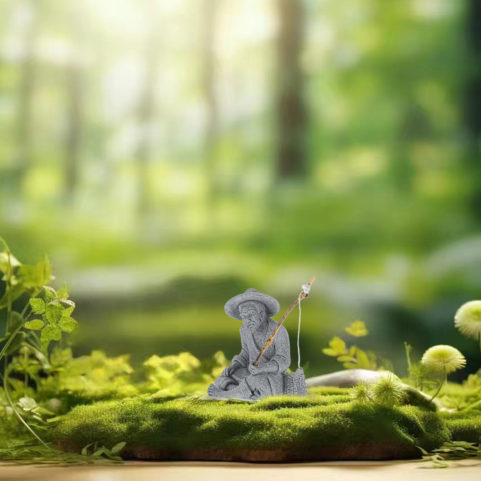 Lifelike Mini Fisherman Garden - Elemental Bonsai Garden ulasan dan harga